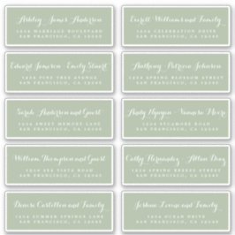 Chic Calligraphy Wedding Guest Address Labels