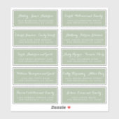 Chic Calligraphy Wedding Guest Address Labels (Blatt)