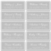 Chic Calligraphy Wedding Guest Address Labels (Vorderseite)