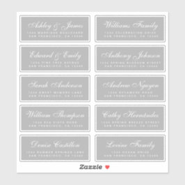 Chic Calligraphy Wedding Guest Address Labels