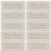 Chic Calligraphy Wedding Guest Address Labels (Vorderseite)