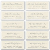 Chic Calligraphy Wedding Guest Address Labels (Vorderseite)
