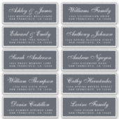 Chic Calligraphy Wedding Guest Address Labels (Vorderseite)
