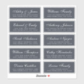 Chic Calligraphy Wedding Guest Address Labels (Blatt)
