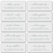 Chic Calligraphy Wedding Guest Address Labels (Vorderseite)