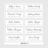 Chic Calligraphy Wedding Guest Address Labels (Blatt)