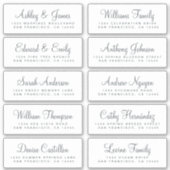 Chic Calligraphy Wedding Guest Address Labels (Vorderseite)