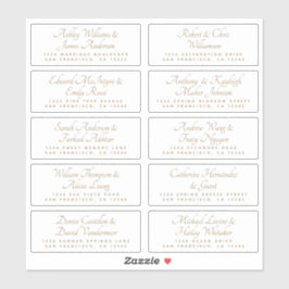 Chic Calligraphy Wedding Guest Address Labels