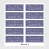 Chic Calligraphy Wedding Guest Address Labels (Blatt)