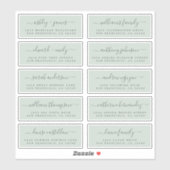 Chic Calligraphy Wedding Guest Address Labels (Blatt)