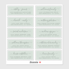 Chic Calligraphy Wedding Guest Address Labels