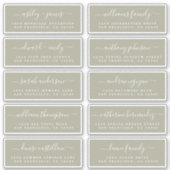 Chic Calligraphy Wedding Guest Address Labels (Vorderseite)