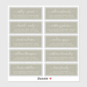 Chic Calligraphy Wedding Guest Address Labels (Blatt)