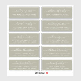 Chic Calligraphy Wedding Guest Address Labels