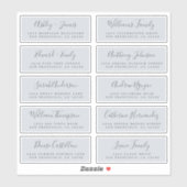 Chic Calligraphy Wedding Guest Address Labels (Blatt)