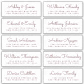 Chic Calligraphy Wedding Guest Address Labels (Vorderseite)