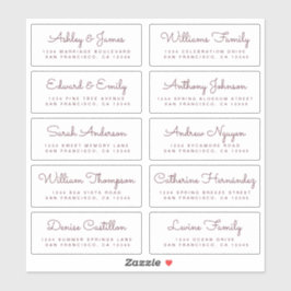 Chic Calligraphy Wedding Guest Address Labels