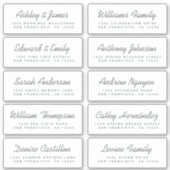Chic Calligraphy Wedding Guest Address Labels (Vorderseite)