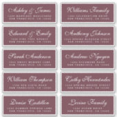 Chic Calligraphy Wedding Guest Address Labels (Vorderseite)