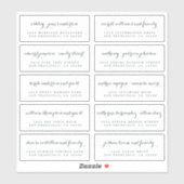 Chic Calligraphy Wedding Guest Address Labels (Blatt)