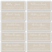 Chic Calligraphy Wedding Guest Address Labels (Vorderseite)