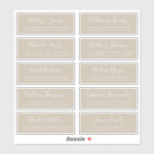 Chic Calligraphy Wedding Guest Address Labels (Blatt)
