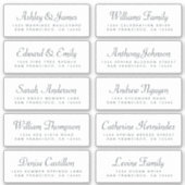 Chic Calligraphy Wedding Guest Address Labels (Vorderseite)