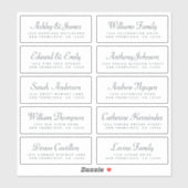 Chic Calligraphy Wedding Guest Address Labels (Blatt)
