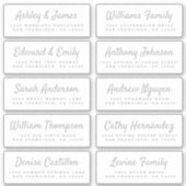 Chic Calligraphy Wedding Guest Address Labels (Vorderseite)