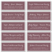 Chic Calligraphy Wedding Guest Address Labels (Vorderseite)