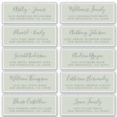 Chic Calligraphy Wedding Guest Address Labels (Vorderseite)