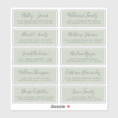 Chic Calligraphy Wedding Guest Address Labels (Blatt)