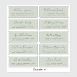 Chic Calligraphy Wedding Guest Address Labels