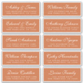 Chic Calligraphy Wedding Guest Address Labels (Vorderseite)