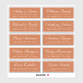 Chic Calligraphy Wedding Guest Address Labels (Blatt)