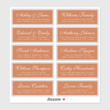 Chic Calligraphy Wedding Guest Address Labels