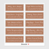 Chic Calligraphy Wedding Guest Address Labels (Blatt)