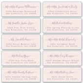Chic Calligraphy Wedding Guest Address Labels (Vorderseite)