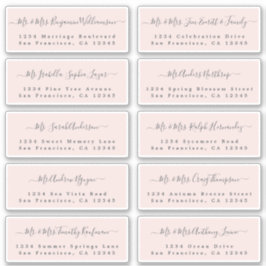 Chic Calligraphy Wedding Guest Address Labels