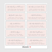 Chic Calligraphy Wedding Guest Address Labels (Blatt)