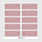 Chic Calligraphy Wedding Guest Address Labels (Blatt)