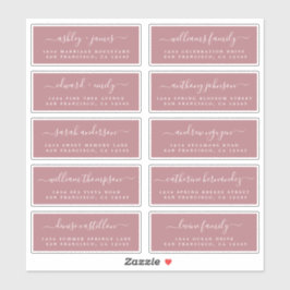 Chic Calligraphy Wedding Guest Address Labels