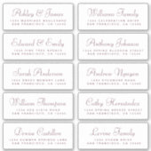 Chic Calligraphy Wedding Guest Address Labels (Vorderseite)