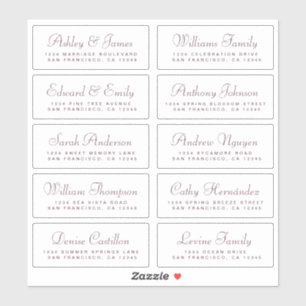 Chic Calligraphy Wedding Guest Address Labels