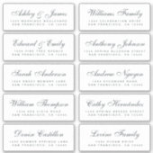 Chic Calligraphy Wedding Guest Address Labels (Vorderseite)