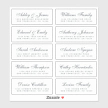 Chic Calligraphy Wedding Guest Address Labels