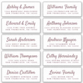 Chic Calligraphy Wedding Guest Address Labels (Vorderseite)