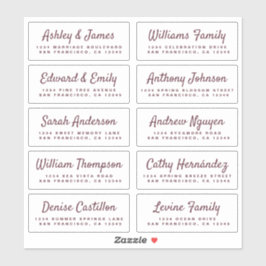 Chic Calligraphy Wedding Guest Address Labels