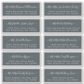 Chic Calligraphy Wedding Guest Address Labels (Vorderseite)