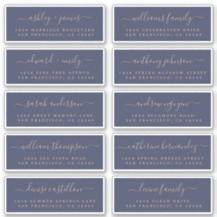 Chic Calligraphy Wedding Guest Address Labels